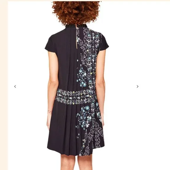 Ted Baker Abbew Unity Flag Print Tunic Dress in Black size 2 nwot - Picture 2 of 9